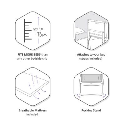 SnüzPod4® Bedside Crib Dusk