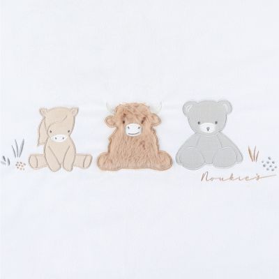 Noukie's F&O Deken - 75 x 100 cm - Veloudoux - Beige/Wit 