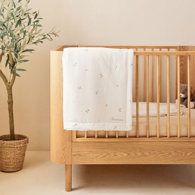 Noukie's F&O Deken - 75 x 100 cm - Mousseline/Sherpa - Wit
