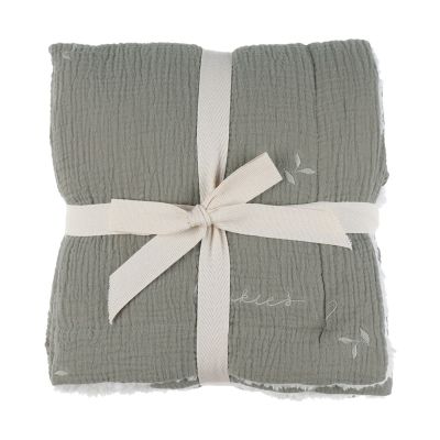 Noukie's F&O Deken - 75 x 100 cm - Moussseline/Sherpa - Kaki