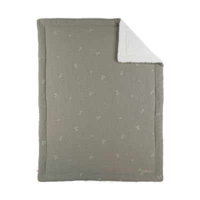 Noukie's F&O Deken - 75 x 100 cm - Moussseline/Sherpa - Kaki