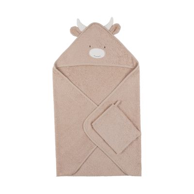 Noukie's F&O Badcape - 75 x 75 cm - Badstof - Beige 