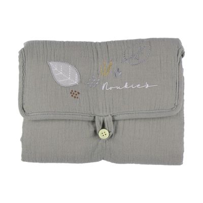 Noukie's F&O Verschoonmatje - Mousseline/Badstof - Kaki 