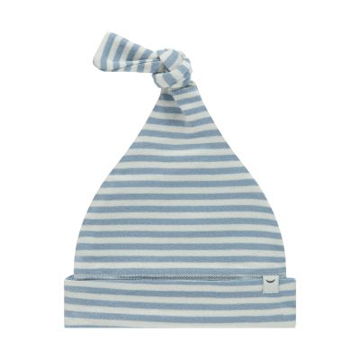 Babyface Stripe Mutsje - Maat 62/68 - Smoke Blue
