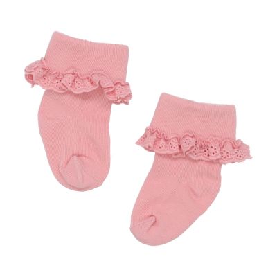 BD Collection Sokjes Kant - 3 Stuks - 0-6mnd - Multi Pink