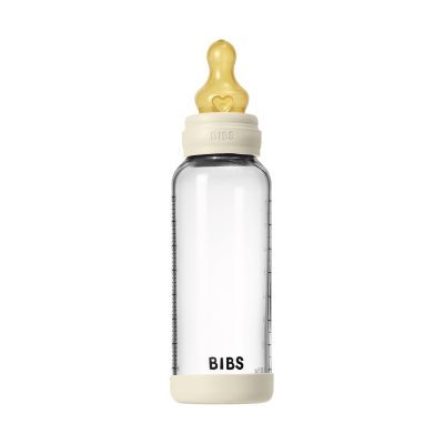 BIBS Fles - Medium Flow - 240 ml - Glas/Latex - Ivory BIBS Fles - Medium Flow - 240 ml - Glas/Latex - Ivory