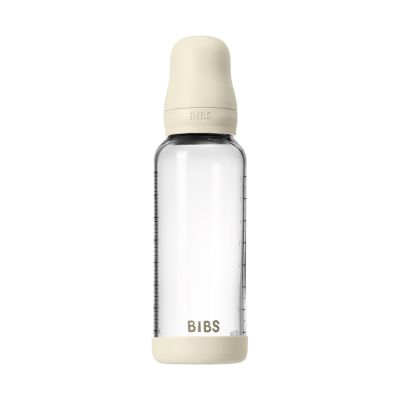 BIBS Fles - Medium Flow - 240 ml - Glas/Latex - Ivory BIBS Fles - Medium Flow - 240 ml - Glas/Latex - Ivory