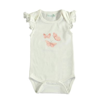 Babylook - Robe à volants Butterflies - Blanche-Neige