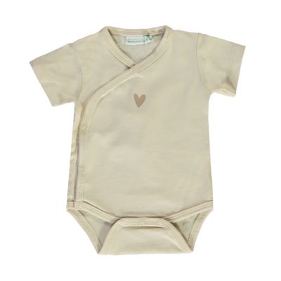 Babylook Heart Korte Mouw Overslag Romper - Sandshell