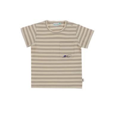 Babylook Bugs T-Shirt Korte Mouw Stripe - Maat 56 - Island Fossil