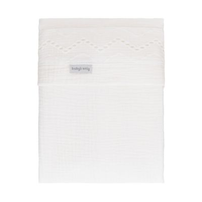 Baby&#039;s Only Ledikantlaken Broderie Calm Wit 120 x 150 cm
