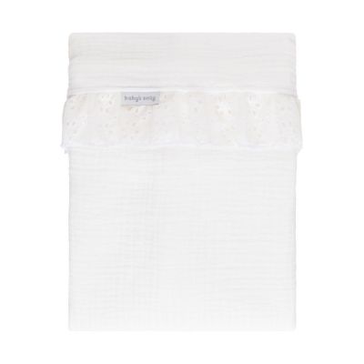 Baby&#039;s Only Wieglaken Ruffle Calm Wit 80 x 100 cm
