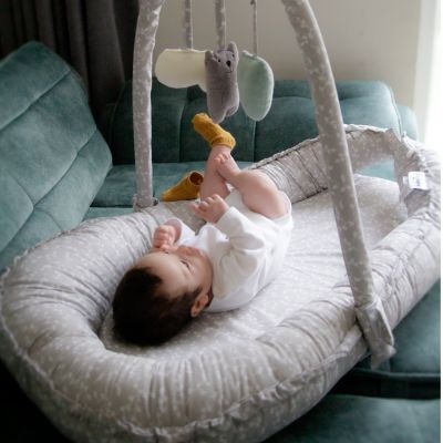 Babyjem Babynest met Speeltjes Grijs