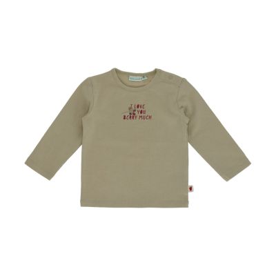 Babylook Berry T-Shirt Lange Mouw - Maat 56 - Moss Gray Babylook Berry T-Shirt Lange Mouw - Maat 56 - Moss Gray