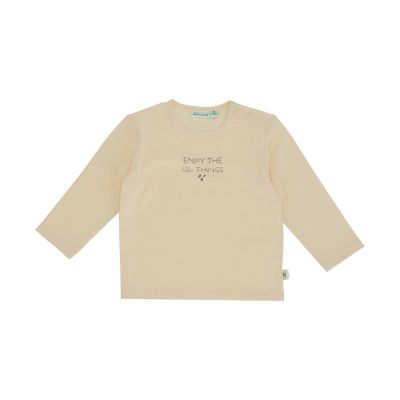 Babylook Mouse T-Shirt Lange Mouw Enjoy - Maat 50 - Buttercream Babylook Mouse T-Shirt Lange Mouw Enjoy - Maat 50 - Buttercream