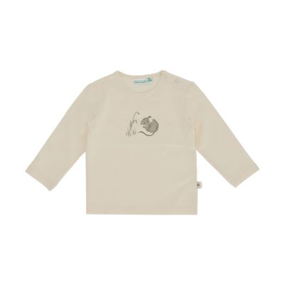 Babylook Mouse T-Shirt Lange Mouw Piep - Maat 62 - Whisper White Babylook Mouse T-Shirt Lange Mouw Piep - Maat 62 - Whisper White