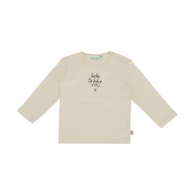 Babylook Skunk T-Shirt Lange Mouw - Maat 50 - Whisper White