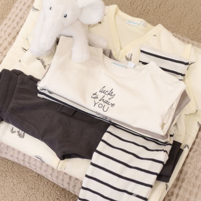 Babylook Skunk T-Shirt Lange Mouw - Maat 50 - Whisper White