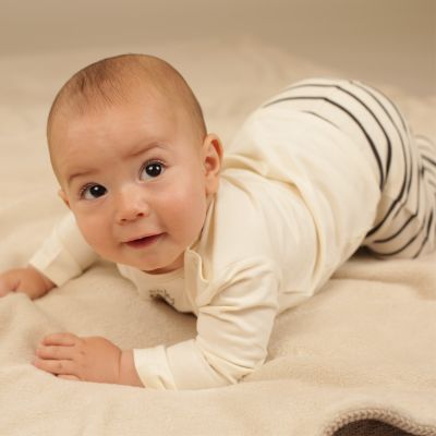 Babylook Skunk T-Shirt Lange Mouw - Maat 50 - Whisper White