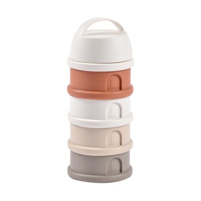 Beaba Stapelbare Doseerdozen 4 compartimenten wit/terracota