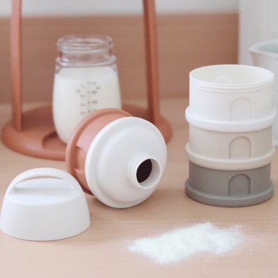 Beaba Stapelbare Doseerdozen 4 compartimenten wit/terracota