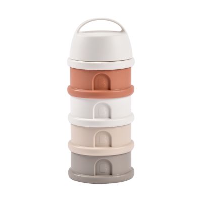 Beaba Stapelbare Doseerdozen 4 compartimenten wit/terracota