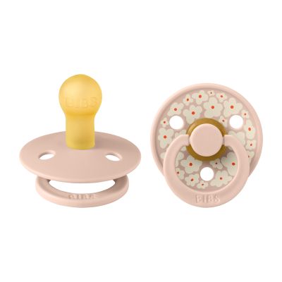 BiBs Studio Jasmin Fopspeen - Rond - 2 Stuks - 0-6 Mnd - Blush Mix