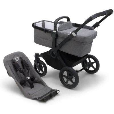 Bugaboo Base Donkey 5 Exclusief Sun Canopy - Mono - Black / Grey Melange