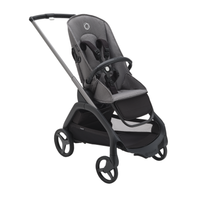 Bugaboo Wandelwagen Dragonfly Graphite Frame / Grey Melange Zitje / Grey Melange Sun Canopy
