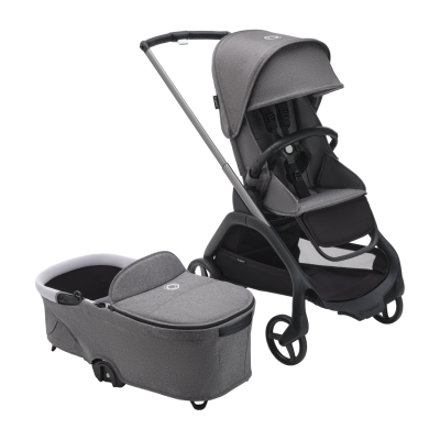 Bugaboo Kinderwagen Dragonfly Complete Graphite Frame / Grey Melange Bekleding