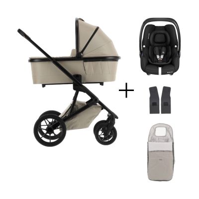 Qute Q-Rider Plus Kinderwagen 4-in-1 | Maxi-Cosi Cabriofix i-Size Essential Black