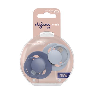 Difrax Dynamic Lovi Prime Fopspeen - 6-18mnd - 2st. - Baby Blue / Blue
