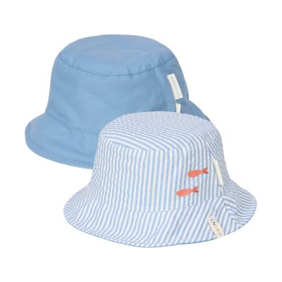 Little Dutch Bucket Hat Strips Omkeerbaar - Ocean Blue