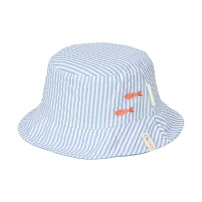 Little Dutch Bucket Hat Strips Omkeerbaar - Size 2 - Ocean Blue 