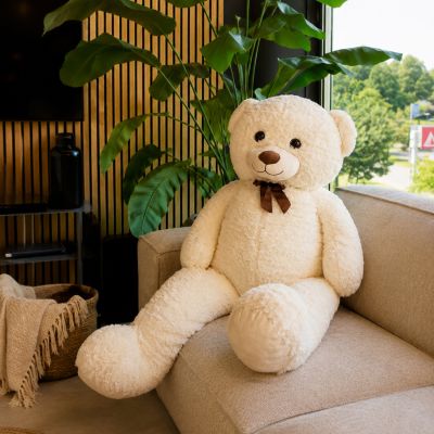 JollyPlush XXL Knuffelbeer - 150 cm - Crème JollyPlush XXL Knuffelbeer - 150 cm - Crème