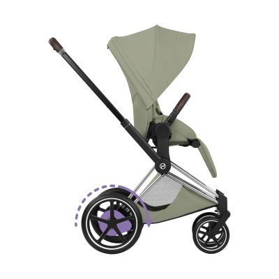 Cybex e-Priam 5 Style Kinderwagen 2-in-1 - Chrome Brown/Sage Green