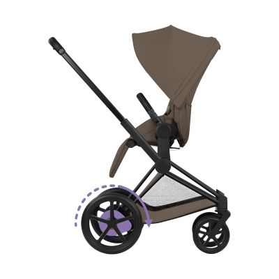 Cybex e-Priam 5 Comfort Kinderwagen 2-in-1 - Matt Black/Coconut Brown  