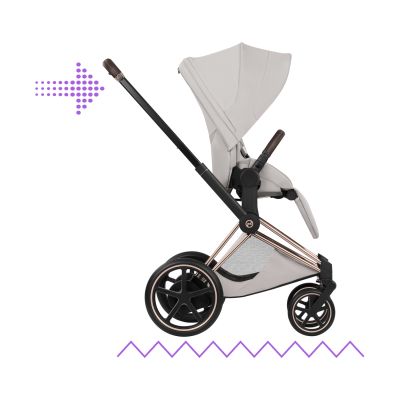 Cybex e-Priam 5 Style Kinderwagen 2-in-1 - Rosegold/City Grey Cybex e-Priam 5 Style Kinderwagen 2-in-1 - Rosegold/City Grey