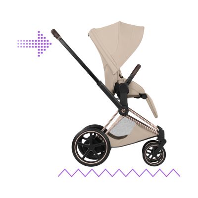 Cybex e-Priam 5 Style Kinderwagen 2-in-1 - Rosegold/Cozy Beige Cybex e-Priam 5 Style Kinderwagen 2-in-1 - Rosegold/Cozy Beige