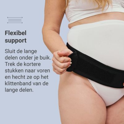 Carriwell Verstelbare Buikband Support Zwart S/M