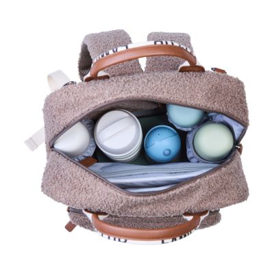 Childhome Family Club Verzorgingsrugzak - Signature - Teddy - Zacht Bruin Childhome Family Club Verzorgingsrugzak - Signature - Teddy - Zacht Bruin