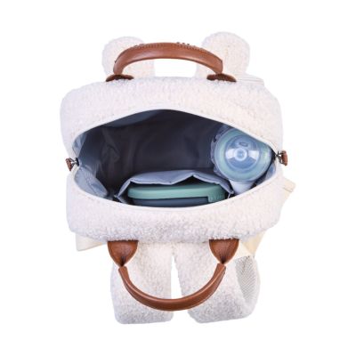 Childhome Mini Club Kinderrugzak - Signature - Teddy - Ecru Childhome Mini Club Kinderrugzak - Signature - Teddy - Ecru