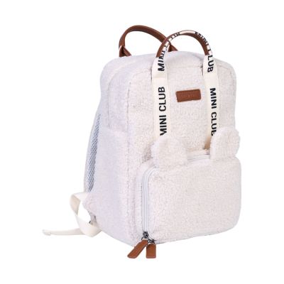 Childhome Mini Club Kinderrugzak - Signature - Teddy - Ecru Childhome Mini Club Kinderrugzak - Signature - Teddy - Ecru