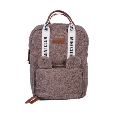 Childhome Mini Club Kinderrugzak - Signature - Teddy - Zacht Bruin Childhome Mini Club Kinderrugzak - Signature - Teddy - Zacht Bruin
