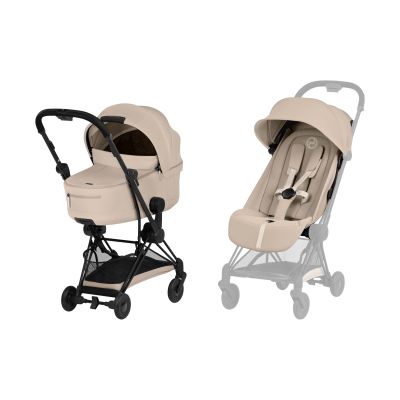 Cybex Coya Comfort Buggy Met Reiswieg - Matt Black/Cozy Beige