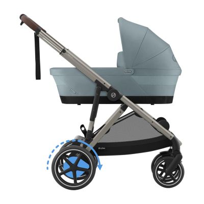 Cybex e-Gazelle S 3-in-1 Kinderwagen Set S Incl. Amya - Taupe/Stormy Blue Cybex e-Gazelle S 3-in-1 Kinderwagen Set S Incl. Amya - Taupe/Stormy Blue