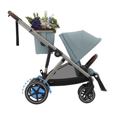 Cybex e-Gazelle S 3-in-1 Kinderwagen Set S Incl. Amya - Taupe/Stormy Blue Cybex e-Gazelle S 3-in-1 Kinderwagen Set S Incl. Amya - Taupe/Stormy Blue