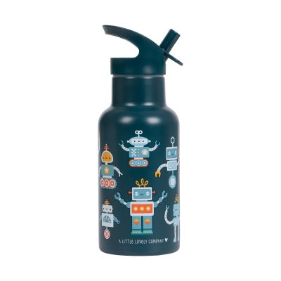A Little Lovely Company RVS Drinkfles - Robots A Little Lovely Company RVS Drinkfles - Robots