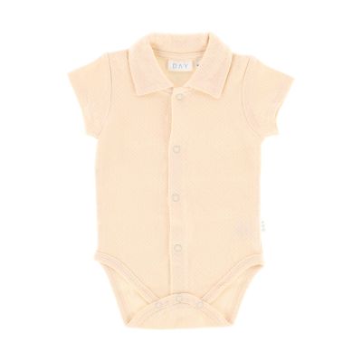 DAY Romper Met Kraagje - Korte Mouwen - Apricot