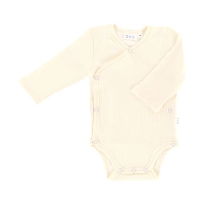 DAY Overslagromper Lange Mouw Rib - Cream